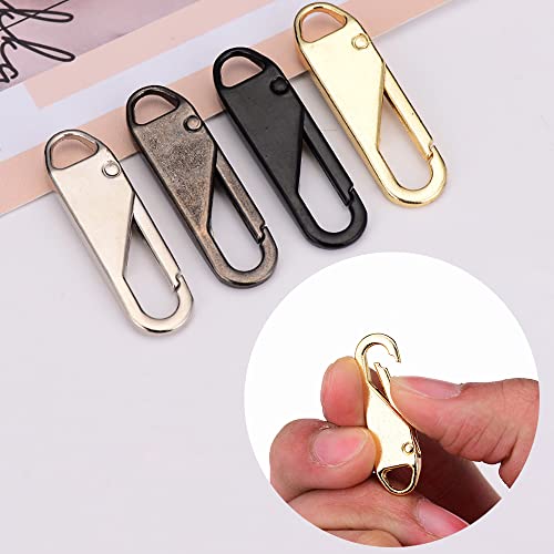 Image of Detachable Zipper Pulls Head, 10 Pcs Universal Detachable Zipper Puller, 5 Different Colors Zipper Pull Replacements for Luggage Backpack Leather Bag Coat Or Jacket