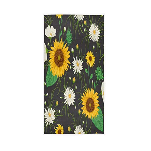 Preisvergleich Produktbild Funnyy Öl-Sonnenblumen-Gänseblümchen-Wasc... weich, saugfähig, dickes Waschlappen, Mehrzweck-Handtücher für Badezimmer, Hotel, Spa, Küche, Gäste