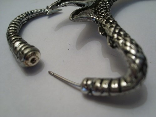 Alchemy Gothic Oor wrap THE DRAGON'S LURE (LEFT EAR) Linkeroor Zilverkleurig