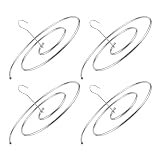 TOBBOMEY 4 Piezas Percha Espiral de Acero Inoxidable para Secado de Sábanas y Colchas Tendedero Giratorio Ahorra Espacio para Edredones Manteles Fundas de Sofá y Toallas Hogar