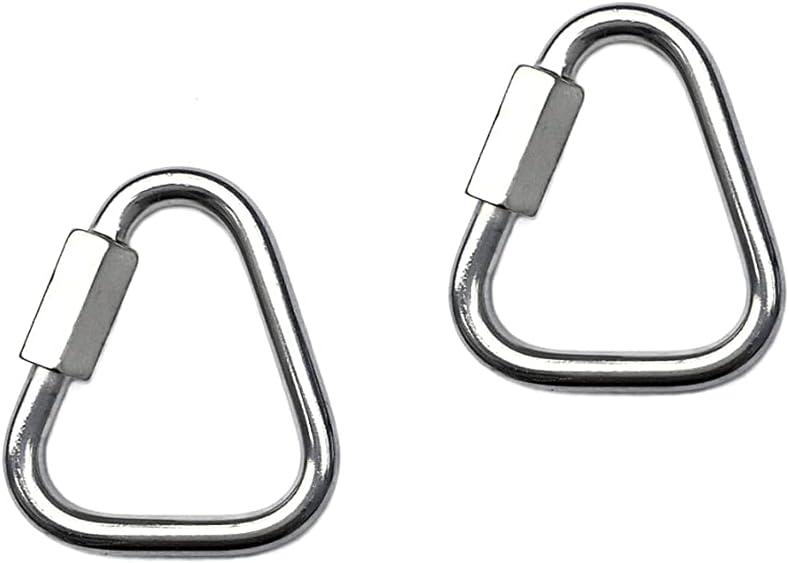 JCPLYNN 2Pcs 316 Stainless Steel Delta Quick Link 5/32"(4mm) - 3/8"(10mm) Marine Grade Triangle