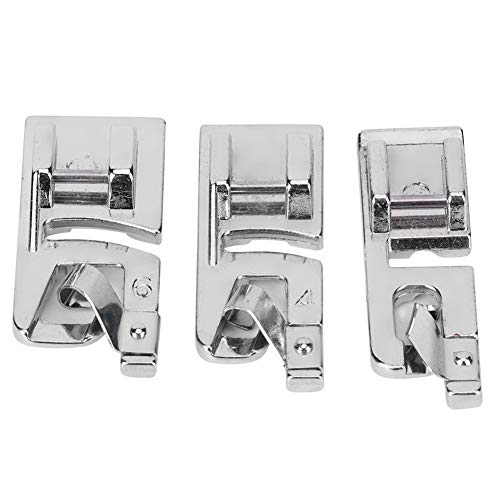 Set de 3 pies para dobladillo enrollado para máquina de coser miniatura 6