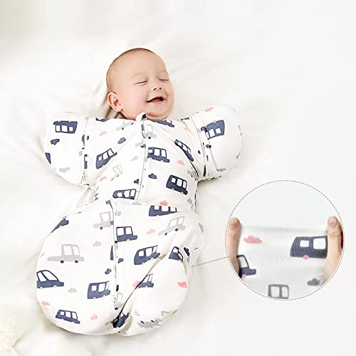Bc Babycare Arm Up Swaddle Transition Sleep Sack With Arms,Zip Swaddle Up Newborn 0-3 Months, Half-Length Sleeves And Mitten Cuffs,Cotton Baby Swaddle Sleep Sacks Removable Sleeves（21 Inch） #TOP2