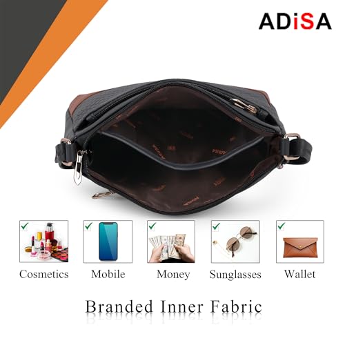 Image of ADISA Women Girls Color Block Cross Body Sling Bag (SL5168)