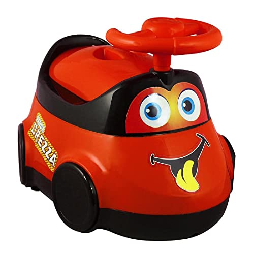 Image of MUREN Potty Training Seat for 2 to 8 Years Old Child - Non Toxic Material - toilet Training With Removable Bowl with Easy Grip Handles, Car Shape Ride On Seat for kids /Toddlers (Red)