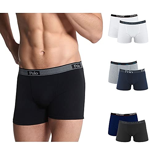Kit com 6 Cuecas Boxer Cotton Sortidas - Polo Match