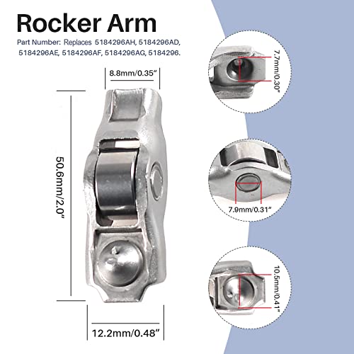 POSENG 12Pcs Rocker Arm and Lifter 2011-2022 Compatible with Dodge Jeep Ram Chrysler for Challenger Charger Journey Avenger Grand Cherokee Wrangler 3.6L Replaces 5184296AH 5184332AA - Thumbnail 2
