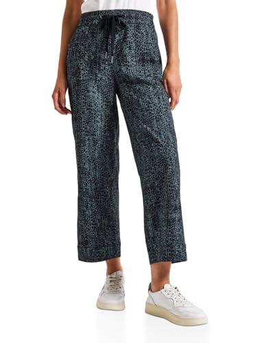 Pantalon décontracté Turn-Up en toile souple avec revers ajustés pour femme