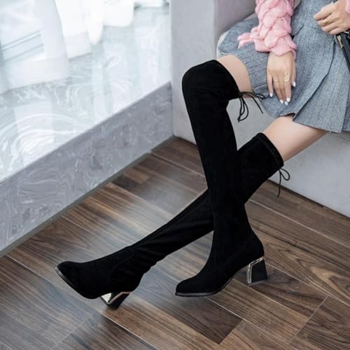Bottes élégantes pour boîte de nuit à talons de 6cm de hauteur - 7