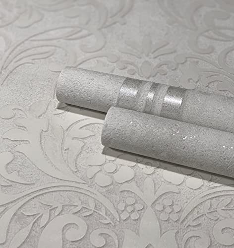 Marburg Wallpaper White Concrete Look Structure for Bedroom or Living Room Non-Woven Wallpaper 100% Made in Germany Premium Quality 10,05 x 0,53m - Image 4
