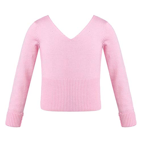 TTAO Kids Girl's Ballet Sweater Cardigan High Waist Ballet Warm Up for Leotards Dress2