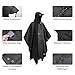 TENPLAY 3-in-1 Camping Rain Poncho,Lightweight,Hooded,Waterproof,3 in 1 Rain Poncho with Pocket,Unisex Raincoat for Men,Women,Reusable Shelter & Ground Sheet for Hiking,Camping,Outdoor(Black）