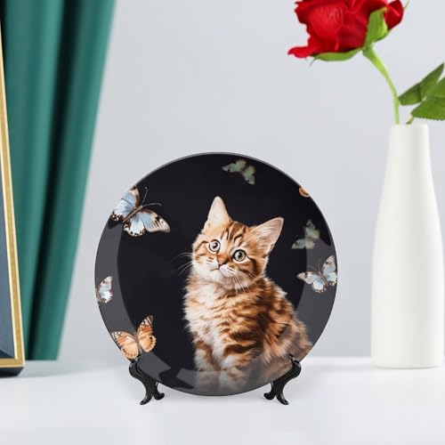 Plato decorativo de porcelana Bone China estilo chino 7 pulg miniatura 6