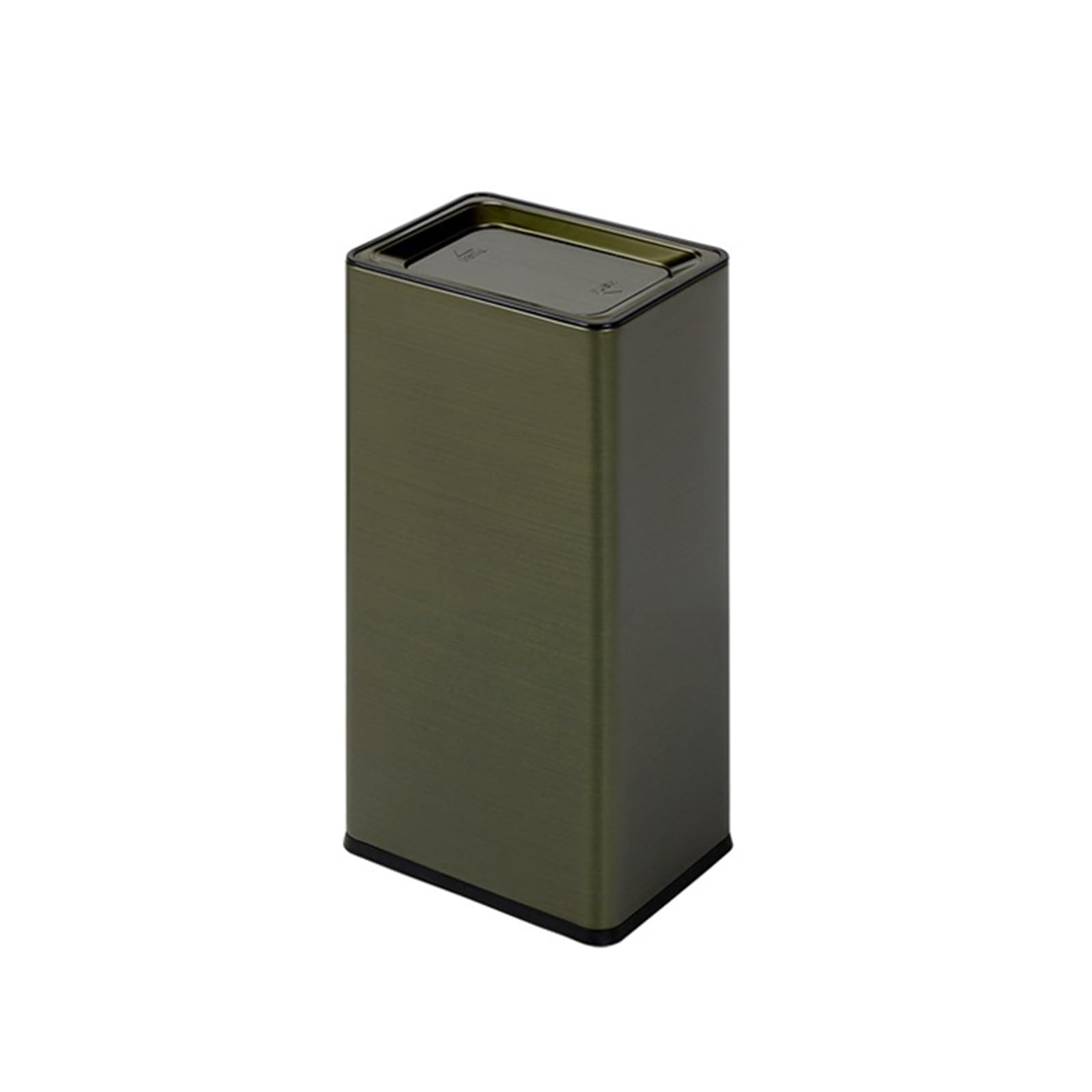 Z4T8M2K6G5 Waste Bin Trash Can with Flipping Lid , Stainless Steel Wastebasket for Home and Office Trash Can(Bronze)