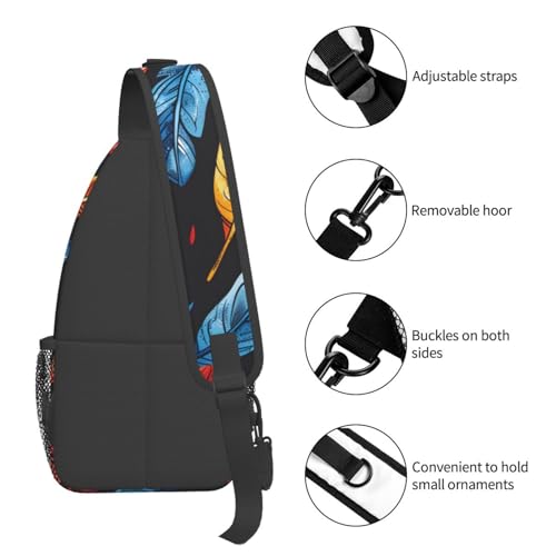 Morrales Sling Colorido con Plumas para Mujeres y Hombres miniatura 5