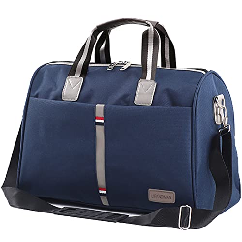 Borsone Da Viaggio Pieghevole Navaris 38L - Leggero, Resistente All'Acqua, Con Tracolla Regolabile - Nero