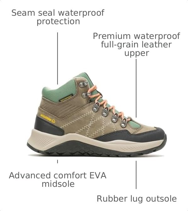 Image of WOLVERINE Men's Luton Mid Waterproof Hiker Hiking Boot