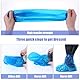10 Paare Kinder Regenschuh Abdeckungen mit Gummizug, 30 * 28CM Einweg Stiefelüberzieher für Outdoor Camping, Transparenter Überziehschuhe Wasserdichte Rutschfeste für Kind, Blau