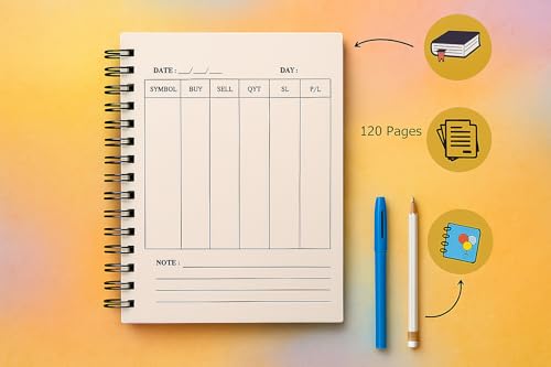 Image of Trading Journal notebook 2026 - A5 120 Page Spiral Bound Trading Planner and Journal - Premium Trading Journal Spiral for day Traders - Forex, Stocks, Options Notebook