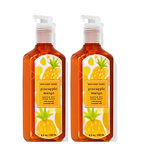 Bath & Body Works Deep Cleansing Gel Hand Soap 2 Pack 8 Oz. (Pineapple Mango) #TOP12