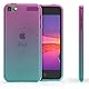 kwmobile Hülle kompatibel mit Apple iPod Touch 6G / 7G (6. und 7.Generation) - Silikon Backcover Schutzhülle - Cover Case Zwei Farben Pink Blau Transparent