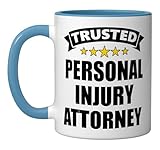Trusted Personal Injury Attorney Ceramic Mug, Blue/White