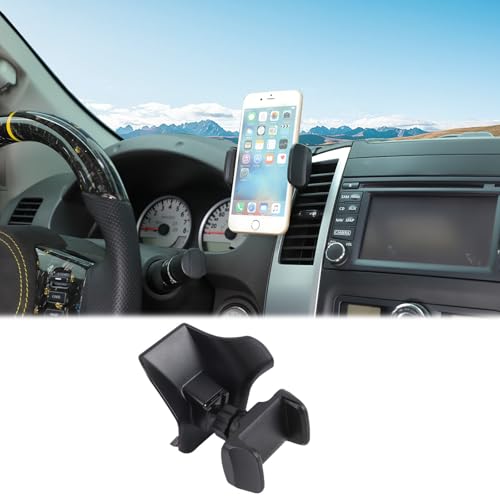 Car Phone Holder Mount Compatible with Nissan Frontier 2009-2017,360° Rotation Adjustable Center Console Air Condition Outlet Vent Side Cell Phone Holder Fit for Most Smartphones (A)