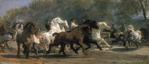 Tableau de Rosa Bonheur image sur toile évocatrice pour passionnés d'art équestre 60x90