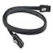 Sonilco High Performance 36 Pin Data Cable Mini SAS SFF-8087 to SFF-8087 Black Cord (2 Cables, 1 M / 3.2 Feet)