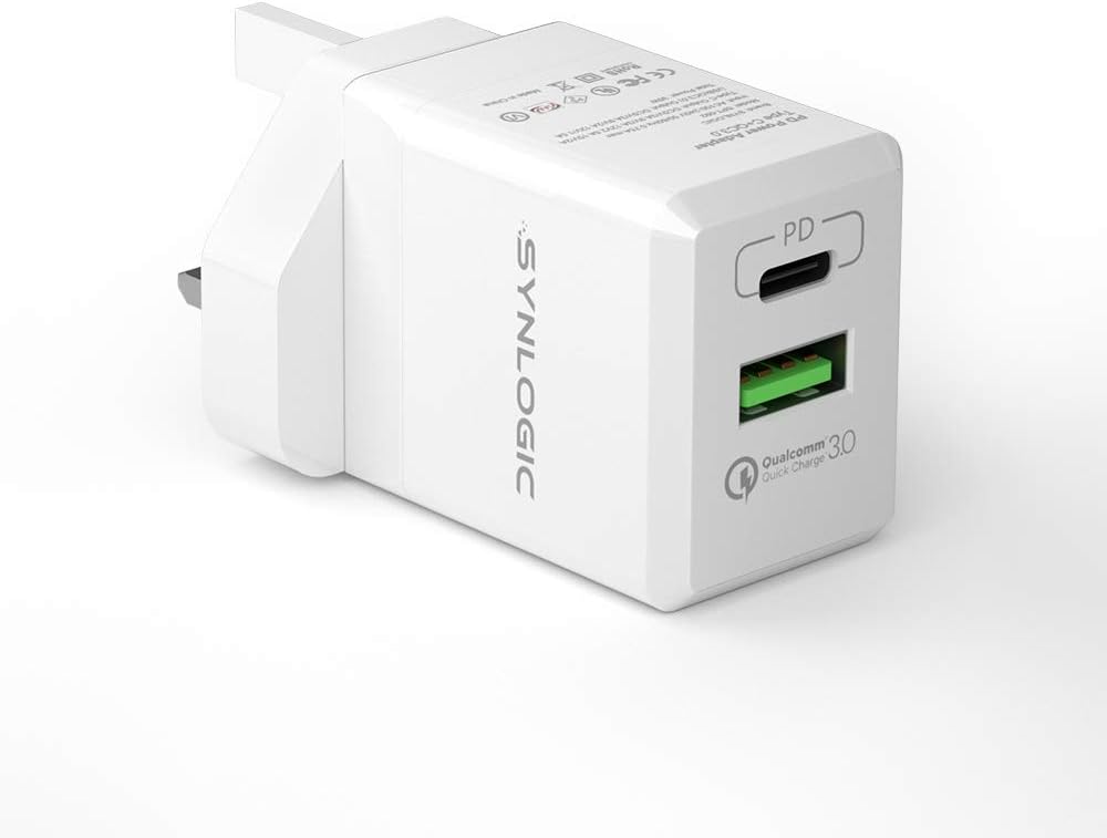 USB C Wall Charger, 30W Type C Power Delivery Charger Fast Charging Travel Adapter Plug PowerPort 2 with 18W PD& Quick Charger 3.0 for iPhone 12/11/XS/iPad Pro/Huawei/Galaxy S9 etc.