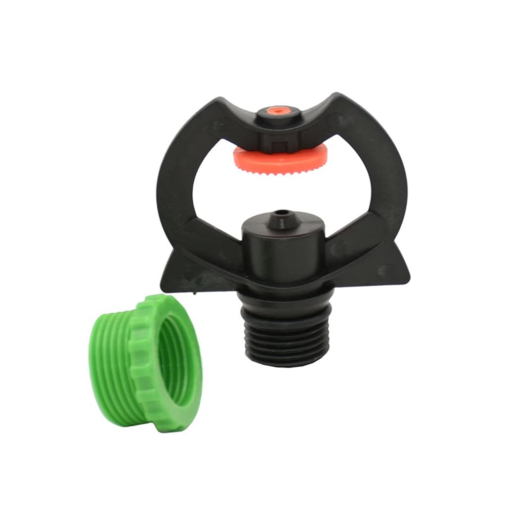 Boquilla de refracción de riego de 1/2" 3/4" Rosca Macho Aspersor de césped para jardín Boquilla de riego Plantas de riego Riego 2 Piezas (Color : Argento) (D)