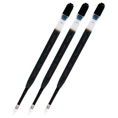 amazon com ohto flash dry gel ballpoint pen refill 0 5mm black pg 105np 3set japan import 3 refills office products