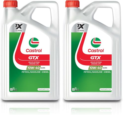 Castrol GTX 10W-40 A3/B4 Motoröl, 5L (Packung mit 2) – Ansicht 1