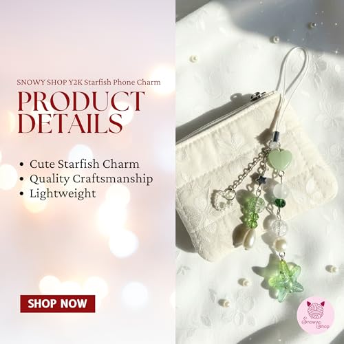 Image of SNOWY SHOP Korean Silver Bow Phone Charm - Cute Heart & Starfish Pendant | Aesthetic Korean Mobile Chain, Bag Hanging & Keychain Jewelry for Girls & Women