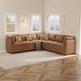 SITJOY 7-Seat Brown Nook with Storage