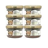 Khouri's Gourmet Glas Katzennassfutter mit Rind und Gemüse, 6 x 200 g, 100% Lebensmittelqualität