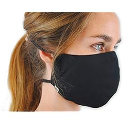 Equipo De Protección Individual Sanitario KMINA Pro - Mascarillas Reutilizables (x2 uds), Mascarillas Sujeción Cabeza, Mascarillas Negras, Mascarillas Lavables de hasta 40 Lavados, Mascarillas Homologadas - Fabricado en España.