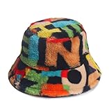 PURFANREE Women's Soft Faux Fur Bucket Hat Fluffy Winter Warmer Fisherman Cap