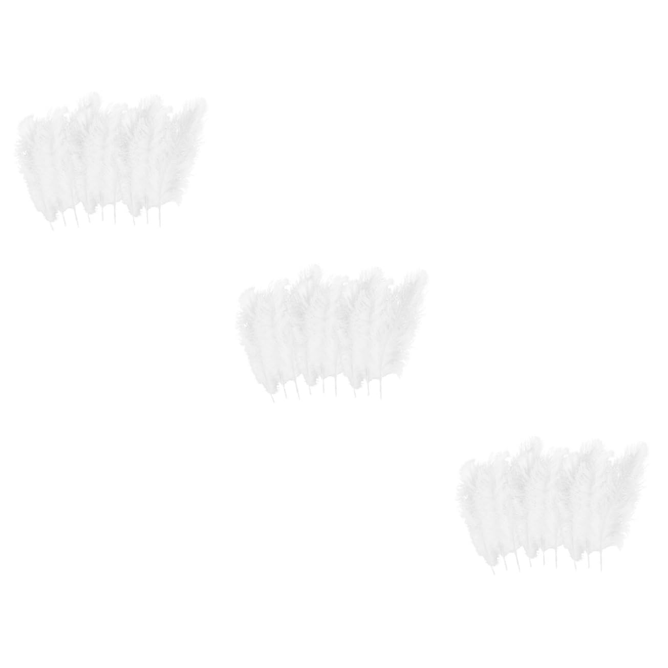 Lurrose 45pièces Plumes Autruche Blanches Pour Décoration De Mariage Et Artisanat Pour Fêtes Et Projets