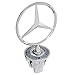 Vehicle Hood Star Emblem Badge For Mercedes Benz (Blue Laurel Wreath)
