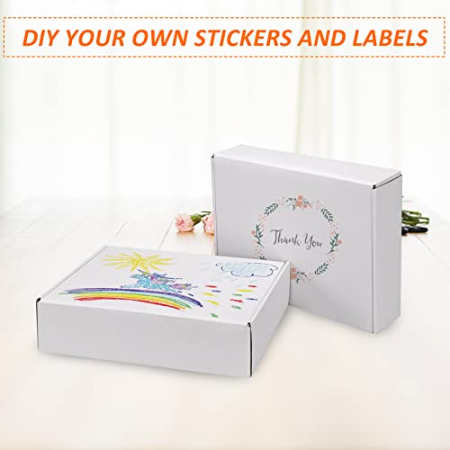 Image of HORLIMER 12x9x3 inches Shipping Boxes Set of 20, White Corrugated Cardboard Box Literature Mailer