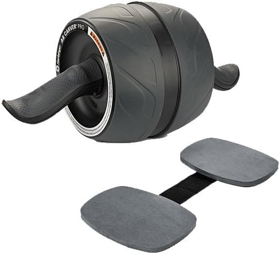 Harbinger AB Carver Pro With Knee Pads, Ab Roller Exercise Wheel, Fitness Equipment For Home Gym, Black