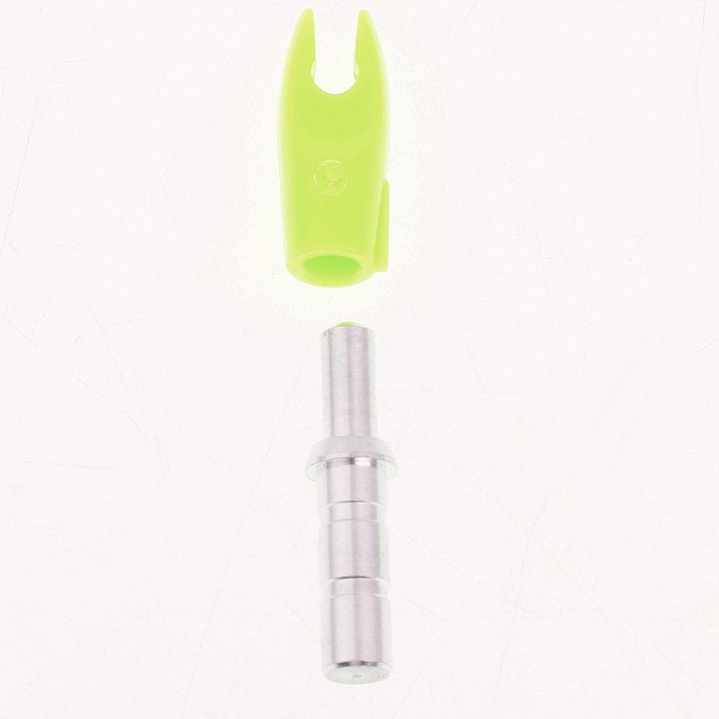 MagiDeal Cocche di Precisione per Tiro con L'Arco in Plastica da 12 Pezzi per Albero a Freccia ID 4,2 Mm Universale