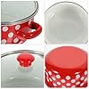 GRIRIW Enamel Mini Soup Pot Set with Double Handles Small Cooking Pot for Noodles and Sauces Flat Bottom for Even Heating Versatile Kitchen Cookware 8 Inch #5