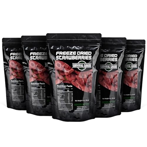 Survival Grocery® - Freeze-Dried Strawberries (5 Bags/15 oz.)