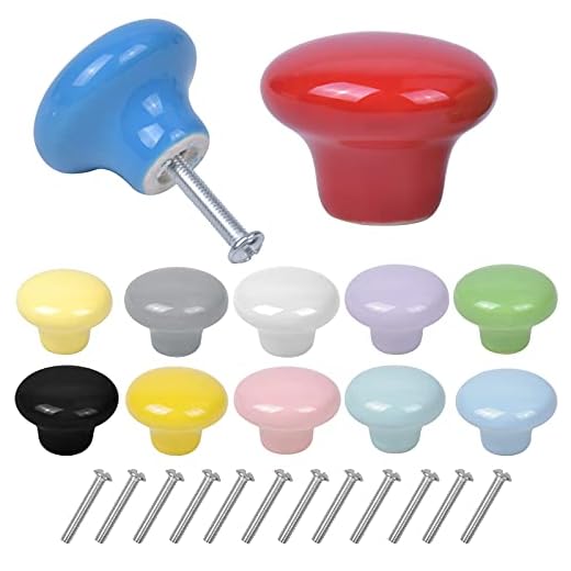 12 st färgglada dörrknoppar 32 mm runda keramiska skåpknoppar draghandtag svampformade lådknoppar kök skåp skåp låda dörrknoppar set massiva skåpknoppar för sovrum hem hårdvara dekor