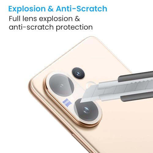Image of FIRST MART Camera Lens for Vivo V60 / Vivo V60E | 9H Tempered Glass, Anti-Scratch, Case-Friendly, HD Clarity, Bubble-Free | Crystal Clear