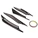 Front Bumper Lip Splitter, Fin Canards Body Spoiler Kit, 4pcs Universal Car Body Spoiler Front Bumper Lip Splitter Fins Trim (Black unpainted)