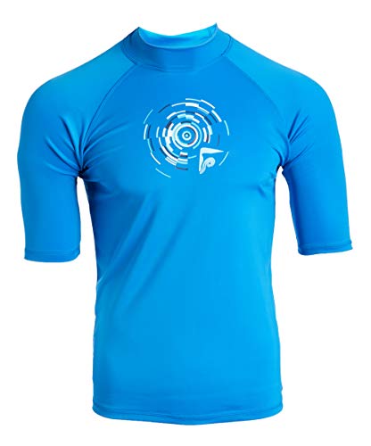 Kanu Surf Men's Fiji UPF 50+ Short Sleeve Sun Protective Rashguard Swim Shirt