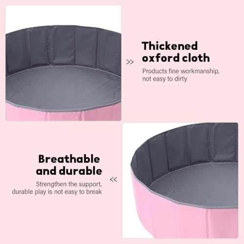 KBIBCK Bällebad, Faltbares Baby Bällebad, 80CM Kinder Bällebad für Kinder Mädchen Jungen, Kindergarten Baby Laufstall, Tragbarer BabyRound Ocean Bällebad für Hunde Katzen Indoor Outdoor, Bälle Nicht